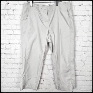 J. Jill Gray Cotton Stretch Bermuda Lightweight Summer Cropped Pants Women's 16